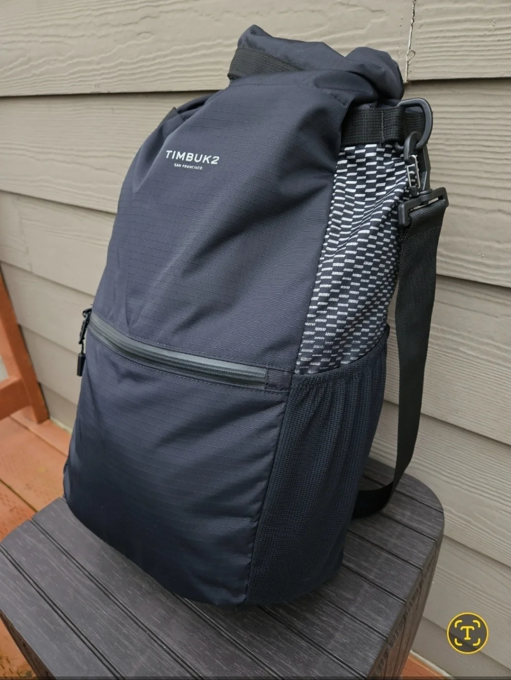 Timbuk2 Lightweight Pannier Bag Jet Black Commuter Messenger Backpack Waterproof